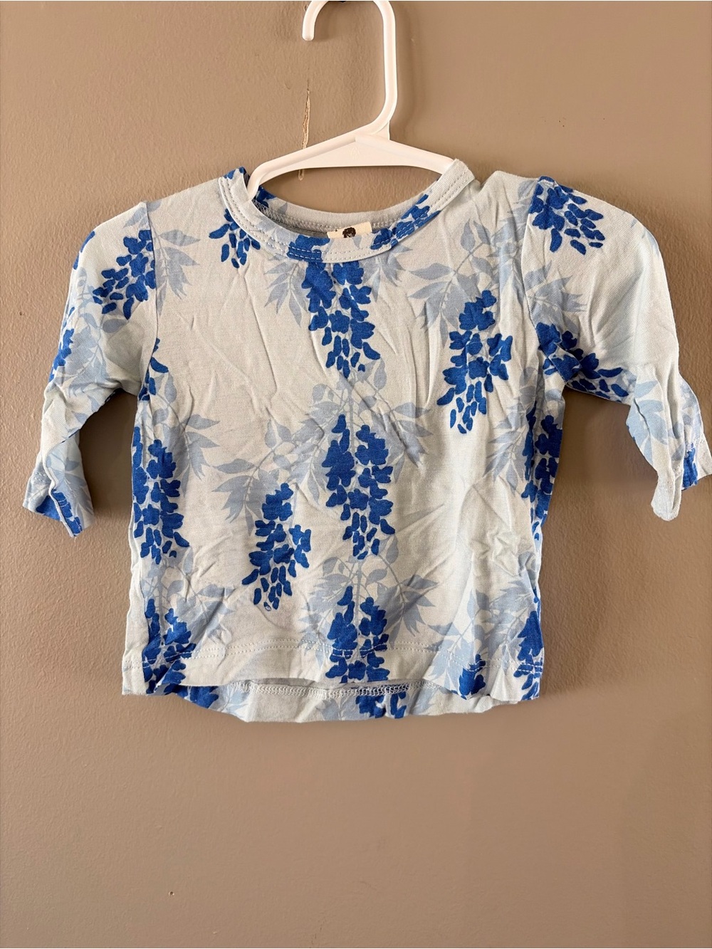 Quinn Blue and White Floral Long Sleeve Tee